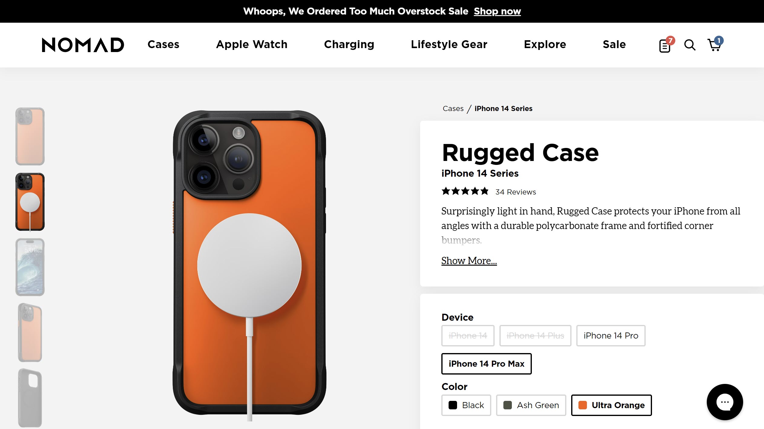 Nomad Product Detail Page